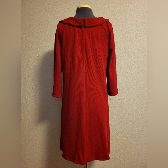 Muse Red Knit Pullover Dress Size 8 - Picture 3 of 7